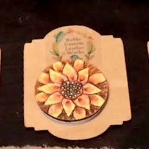 Handtooled Leather Phone Grip